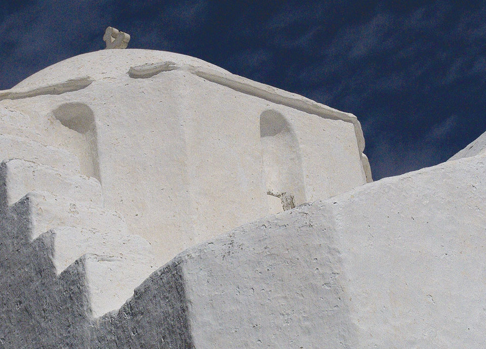 Agios Antonios and the medieval castle of Kefalos in Paros